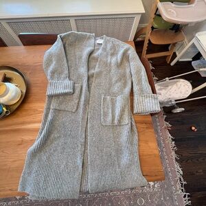 Abercrombie & Fitch Gray Ribbed Cardigan